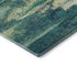 5' X 8' Emerald Ivory And Teal Abstract Washable Area Rug With UV Protection