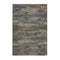5' X 8' Graphite Gold And Blue Abstract Washable Area Rug With UV Protection
