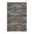 5' X 8' Graphite Gold And Blue Abstract Washable Area Rug With UV Protection