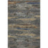 5' X 8' Graphite Gold And Blue Abstract Washable Area Rug With UV Protection