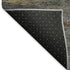 8' Graphite Gold And Blue Abstract Washable Round Rug With UV Protection