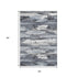 5' X 8' Gray And Ivory Abstract Washable Area Rug With UV Protection