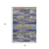5' X 8' Lavender Pink And Orange Abstract Washable Area Rug With UV Protection