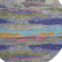 8' Lavender Pink And Orange Abstract Washable Round Rug With UV Protection