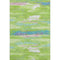 8' X 10' Lime Green Blue And Pink Abstract Washable Area Rug With UV Protection