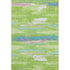 8' X 10' Lime Green Blue And Pink Abstract Washable Area Rug With UV Protection
