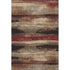 5' X 8' Coffee Burgundy And Beige Abstract Washable Area Rug With UV Protection