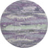 8' Purple And Ivory Abstract Washable Round Rug With UV Protection
