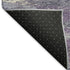 8' Purple And Ivory Abstract Washable Round Rug With UV Protection
