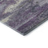 8' Purple And Ivory Abstract Washable Round Rug With UV Protection