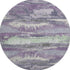 8' Purple And Ivory Abstract Washable Round Rug With UV Protection