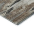 8' Taupe Beige And Brown Abstract Washable Round Rug With UV Protection