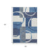 5' X 8' Blue And Ivory Geometric Washable Area Rug With UV Protection
