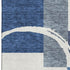 5' X 8' Blue And Ivory Geometric Washable Area Rug With UV Protection