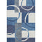 8' X 10' Blue And Ivory Geometric Washable Area Rug With UV Protection