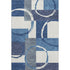 8' X 10' Blue And Ivory Geometric Washable Area Rug With UV Protection