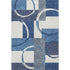 8' X 10' Blue And Ivory Geometric Washable Area Rug With UV Protection