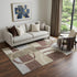5' X 8' Brown Beige And Ivory Geometric Washable Area Rug With UV Protection