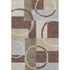 5' X 8' Brown Beige And Ivory Geometric Washable Area Rug With UV Protection