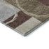 5' X 8' Brown Beige And Ivory Geometric Washable Area Rug With UV Protection