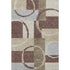 5' X 8' Brown Beige And Ivory Geometric Washable Area Rug With UV Protection