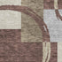5' X 8' Brown Beige And Ivory Geometric Washable Area Rug With UV Protection