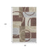 8' X 10' Brown Beige And Ivory Geometric Washable Area Rug With UV Protection