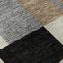 8' Pewter Gray And Black Geometric Washable Round Rug With UV Protection
