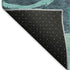 5' X 8' Teal Ivory And Green Geometric Washable Area Rug With UV Protection