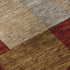8' Wheat Burgundy And Gray Geometric Washable Round Rug With UV Protection