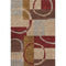 8' X 10' Wheat Burgundy And Gray Geometric Washable Area Rug With UV Protection