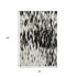 5' X 8' Black And Ivory Abstract Washable Area Rug With UV Protection