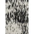 5' X 8' Black And Ivory Abstract Washable Area Rug With UV Protection