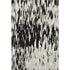 5' X 8' Black And Ivory Abstract Washable Area Rug With UV Protection