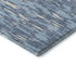 5' X 8' Denim Blue And Ivory Abstract Washable Area Rug With UV Protection