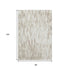 8' X 10' Ivory And Beige Abstract Washable Area Rug With UV Protection