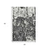 5' X 8' Black And Ivory Abstract Washable Area Rug With UV Protection