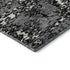 5' X 8' Black And Ivory Abstract Washable Area Rug With UV Protection