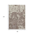8' X 10' Brown And Beige Abstract Washable Area Rug With UV Protection