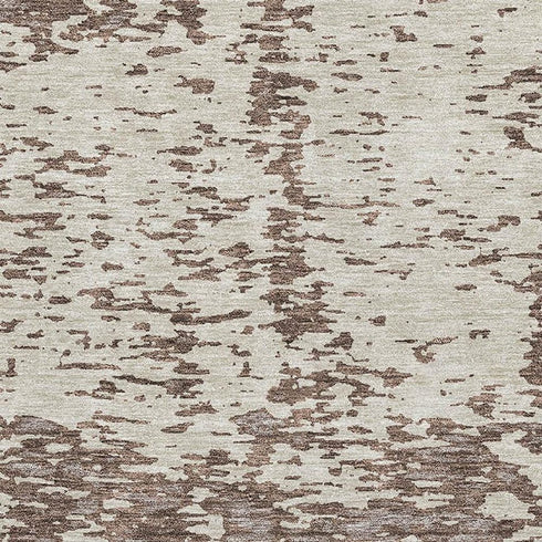 8' X 10' Brown And Beige Abstract Washable Area Rug With UV Protection
