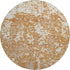 8' Copper And Ivory Abstract Washable Round Rug With UV Protection