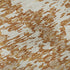 8' Copper And Ivory Abstract Washable Round Rug With UV Protection