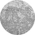 8' Gray And Silver Abstract Washable Round Rug With UV Protection