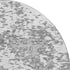 8' Gray And Silver Abstract Washable Round Rug With UV Protection
