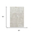 5' X 8' Ivory And Beige Abstract Washable Area Rug With UV Protection