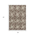 5' X 8' Brown And Ivory Geometric Washable Area Rug With UV Protection