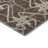 5' X 8' Brown And Ivory Geometric Washable Area Rug With UV Protection