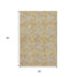 5' X 8' Gold And Ivory Geometric Washable Area Rug With UV Protection
