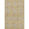 5' X 8' Gold And Ivory Geometric Washable Area Rug With UV Protection