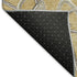 8' Gold And Ivory Geometric Washable Round Rug With UV Protection